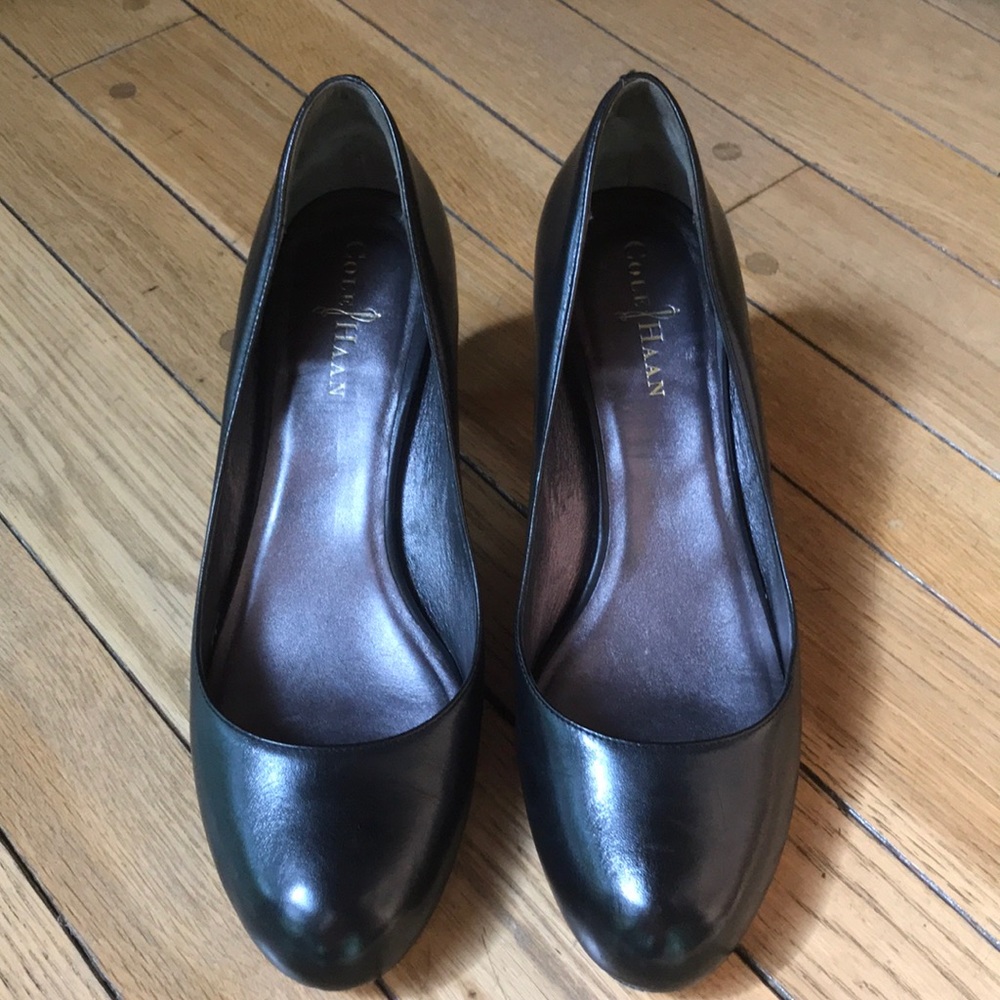 Cole Haan Nike Air black leather heels